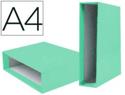 Caja archivador de palanca Liderpapel A4 verde claro